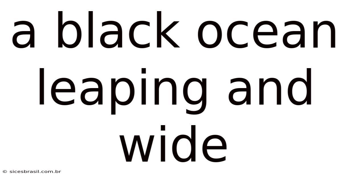 A Black Ocean Leaping And Wide