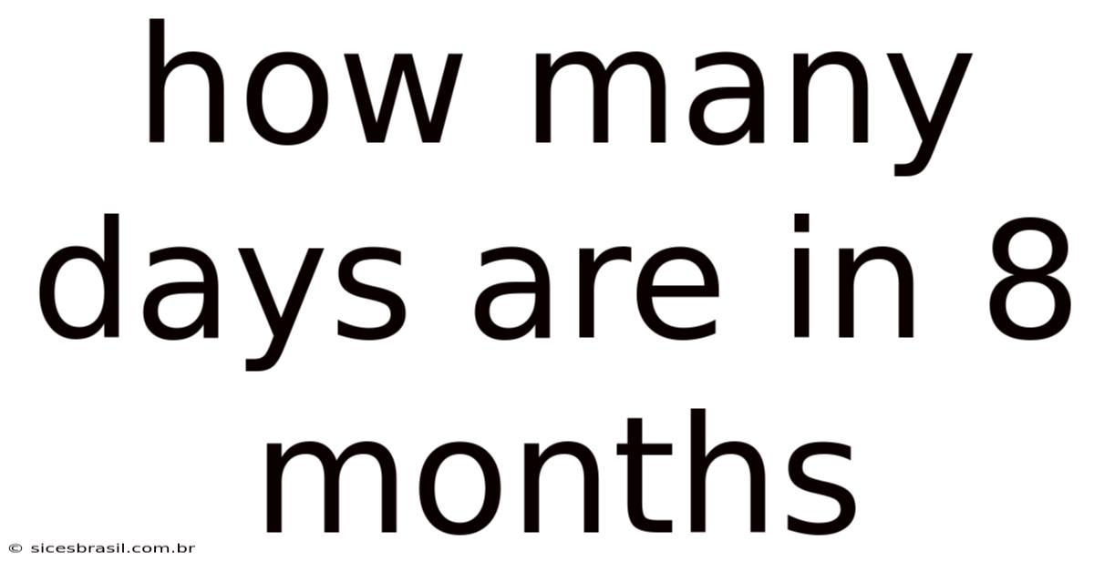 How Many Days Are In 8 Months