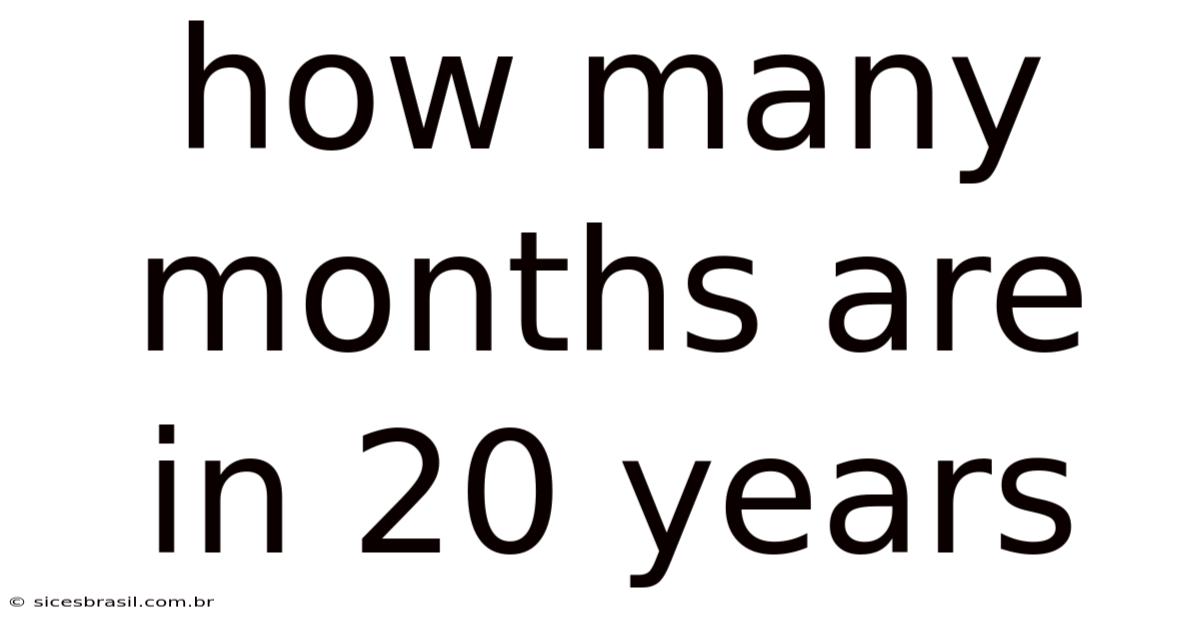 How Many Months Are In 20 Years