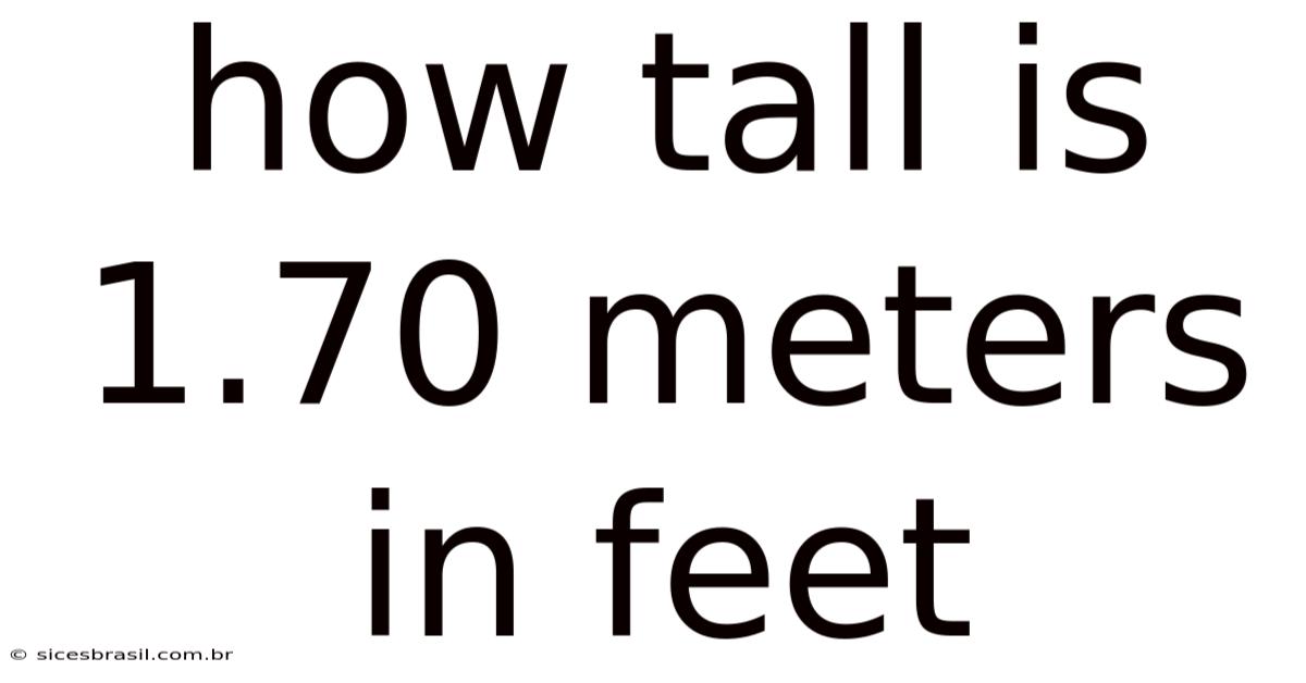 How Tall Is 1.70 Meters In Feet